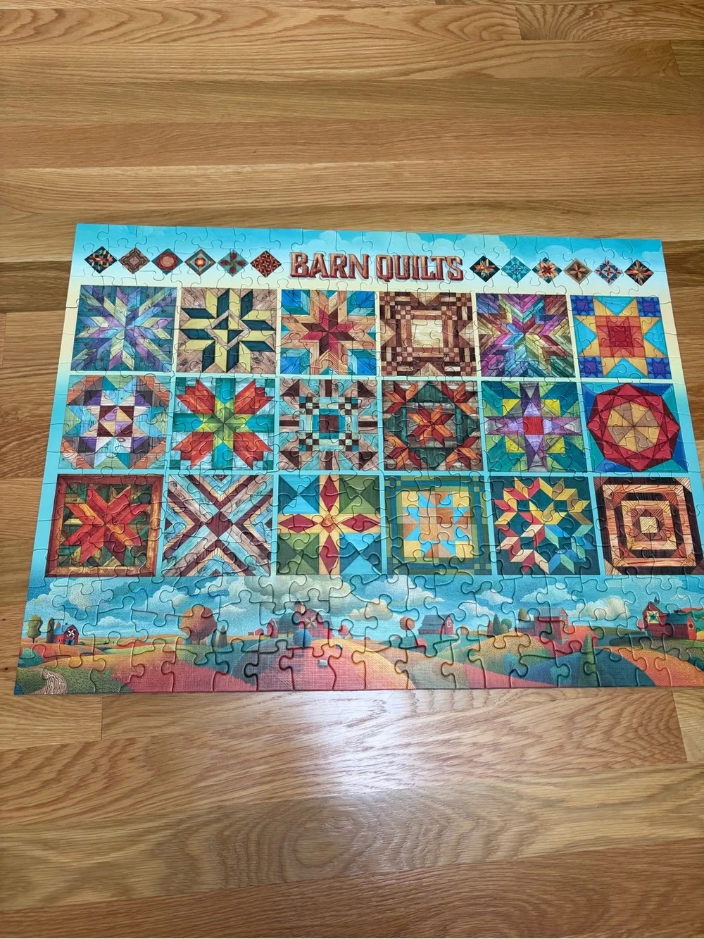 Cobble Hill 275 Piece Jigsaw Puzzle Barn Quilts